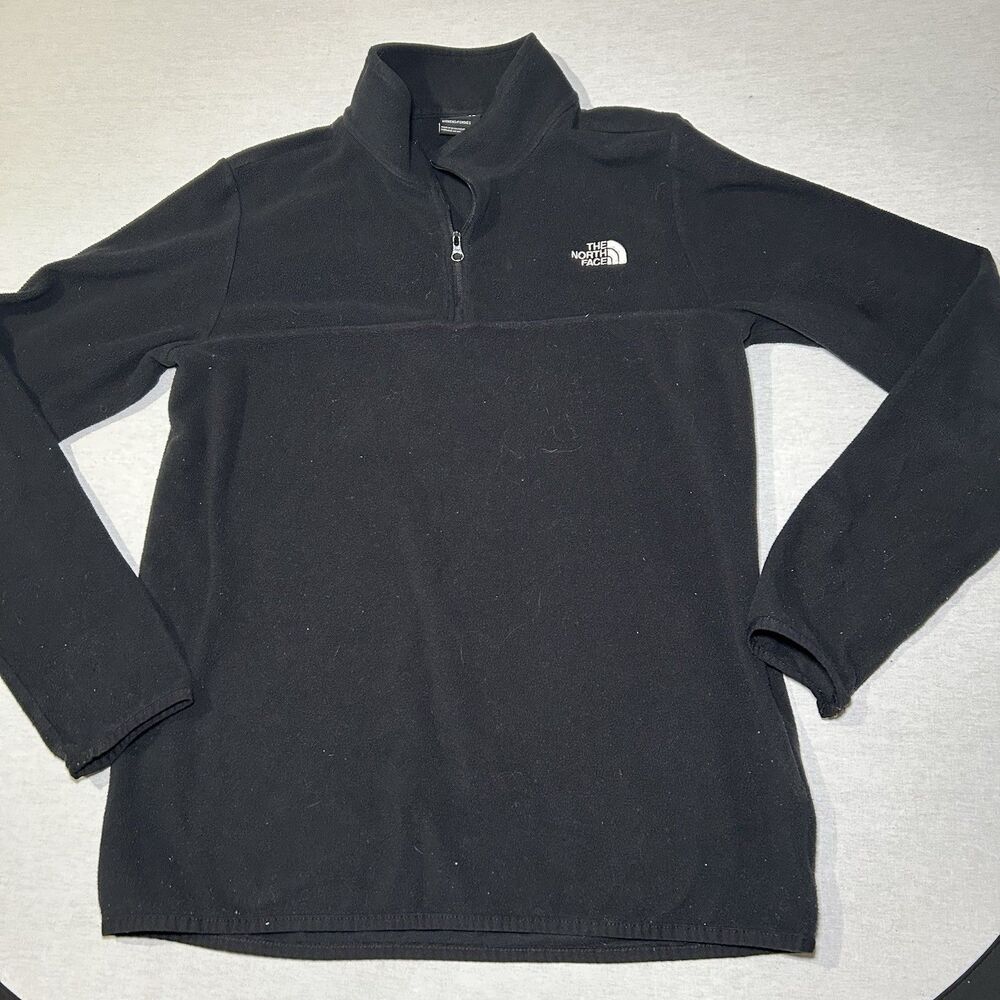 The North Face Glacier Pullover Womens Medium Black Fleece 1/4 Zip  Lightweight